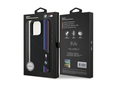 BMW Silicone Cut Tricolor Lines MagSafe Case for iPhone 16 Pro Max - Black BMW Silicone Cut Tricolor Lines MagSafe Case for iPhone 16 Pro Max - Black