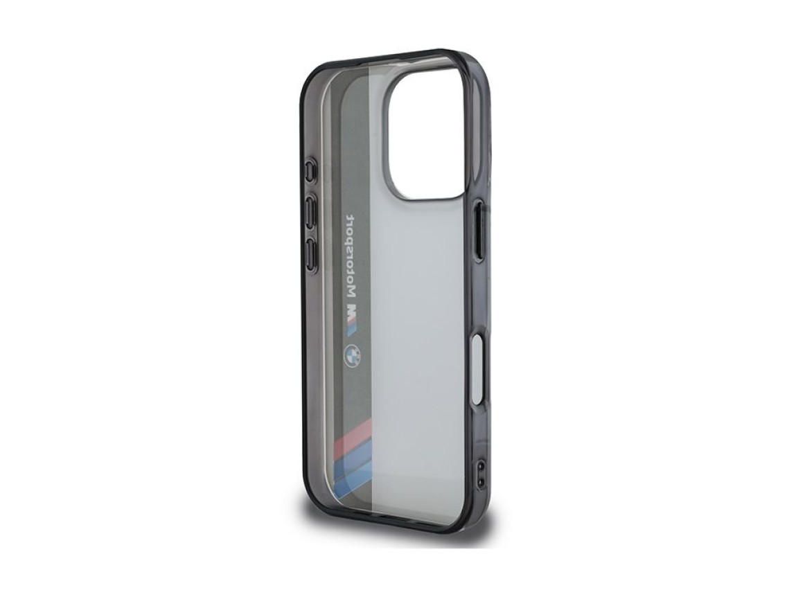 BMW Motosport IML Vertical Stripe Case for iPhone 16 Pro - Gray