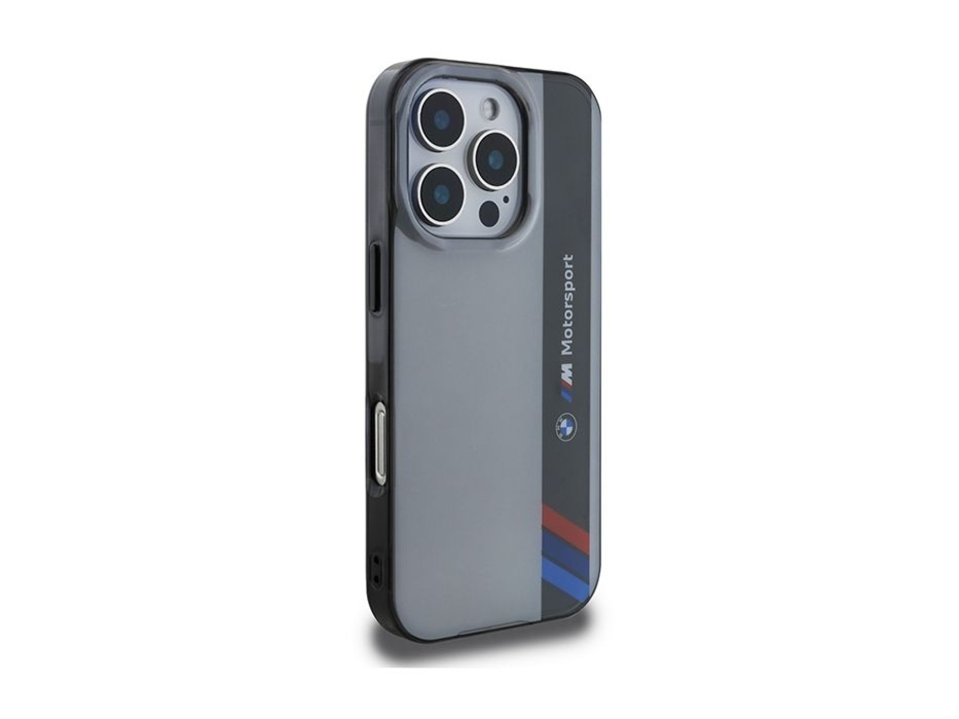 BMW Motosport IML Vertical Stripe Case for iPhone 16 Pro - Gray