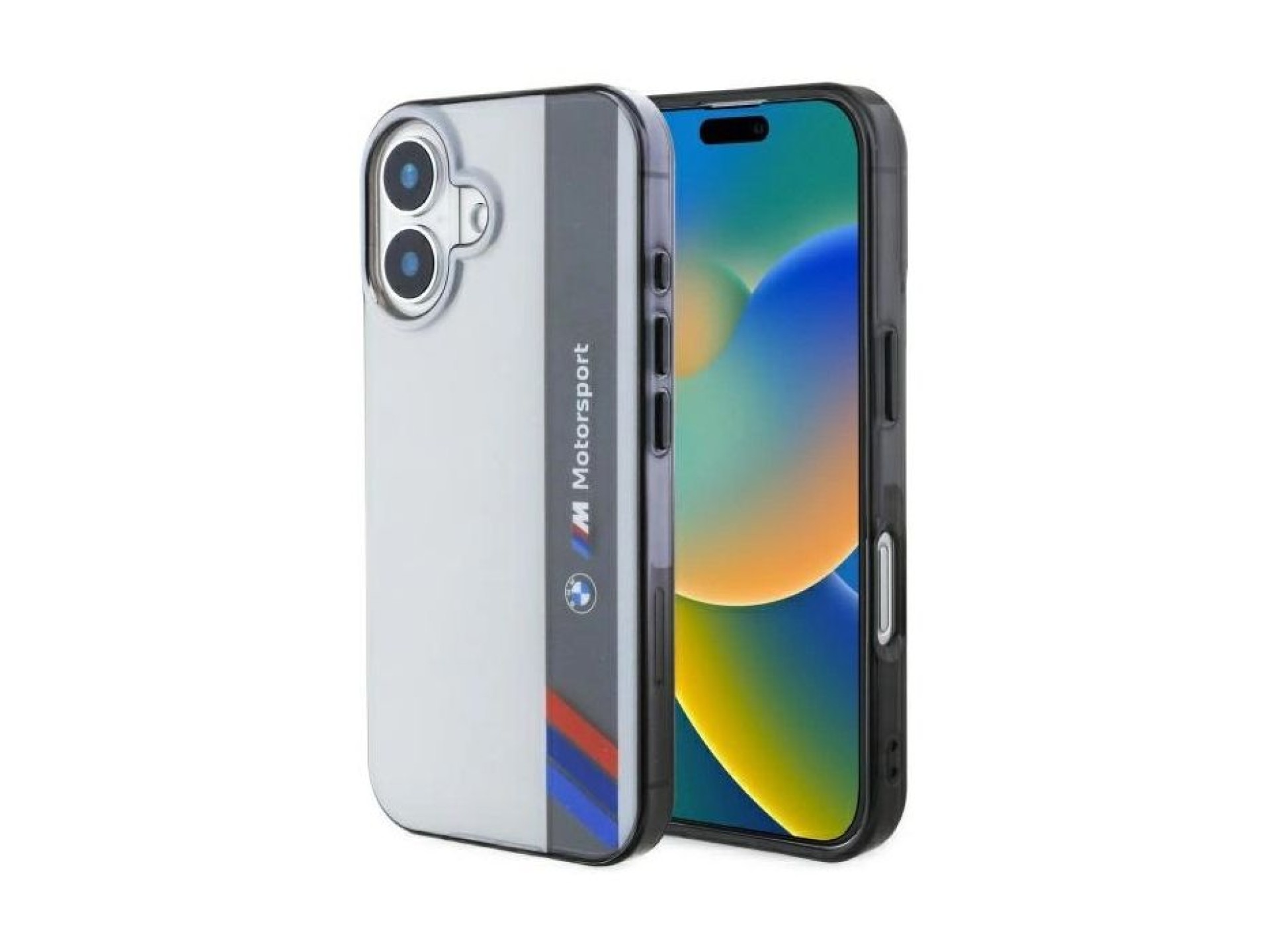 BMW Motosport IML Vertical Stripe iPhone 16 Case - Gray