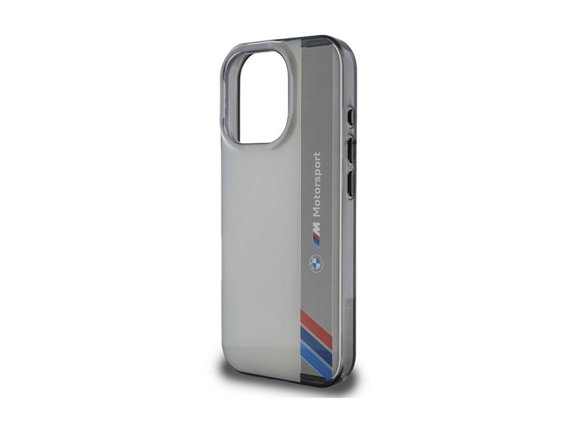BMW Motosport IML Vertical Stripe Case for iPhone 16 Pro - Gray