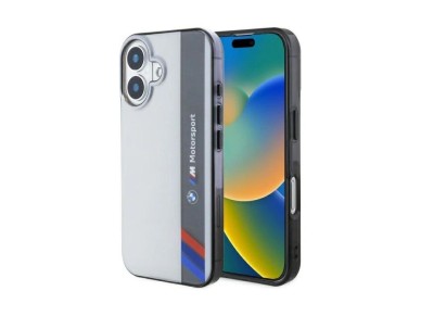 BMW Motosport IML Vertical Stripe iPhone 16 Case - Gray