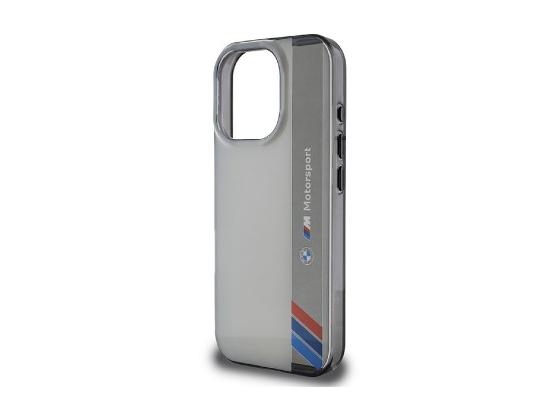 BMW Motosport IML Vertical Stripe Case for iPhone 16 Pro - Gray