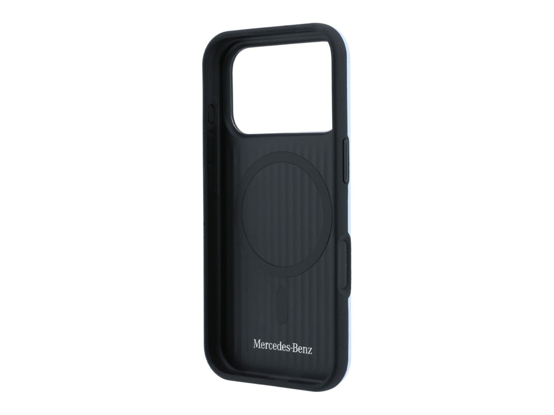 Capa Mercedes em pele semi-envolvente da linha Iconic com MagSafe para iPhone 18 Pro Max / 17 Pro Ma