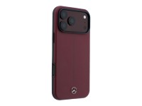 Mercedes Leather Semi Wrap Iconic Line MagSafe case for iPhone 18 Pro Max / 17 Pro Max - burgundy Mercedes Leather Semi Wrap Iconic Line MagSafe case for iPhone 18 Pro Max / 17 Pro Max - burgundy