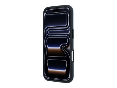 Mercedes Leather Semi Wrap Iconic Line MagSafe Case for iPhone 18 Pro Max / 17 Pro Max - Blue