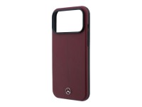 Mercedes Leather Semi Wrap Iconic Line MagSafe case for iPhone 18 Pro Max / 17 Pro Max - burgundy Mercedes Leather Semi Wrap Iconic Line MagSafe case for iPhone 18 Pro Max / 17 Pro Max - burgundy