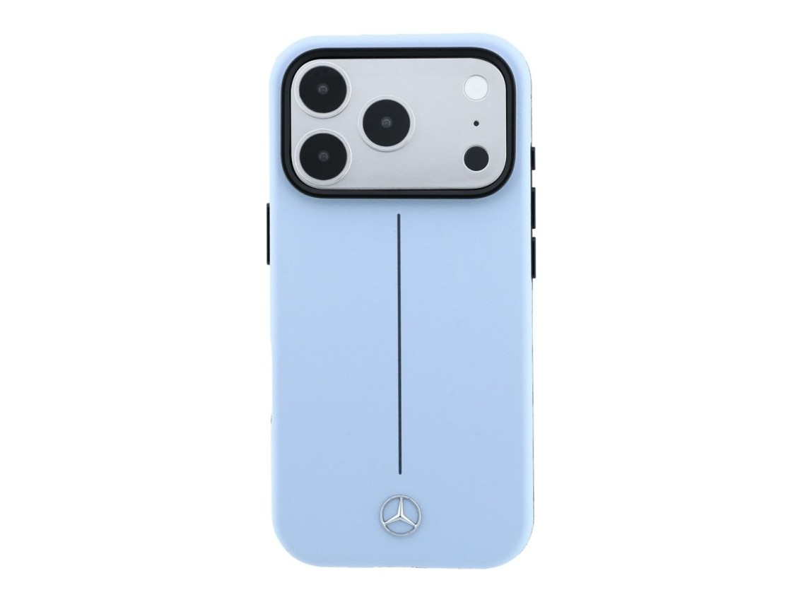 Capa Mercedes em pele semi-envolvente da linha Iconic com MagSafe para iPhone 18 Pro Max / 17 Pro Ma