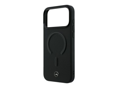 Mercedes Leather 3D MagSafe Case for iPhone 18 Pro / 17 Pro - Black