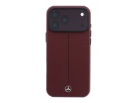 Mercedes Leather Semi Wrap Iconic Line MagSafe case for iPhone 18 Pro Max / 17 Pro Max - burgundy Mercedes Leather Semi Wrap Iconic Line MagSafe case for iPhone 18 Pro Max / 17 Pro Max - burgundy