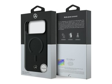 Mercedes Leather 3D MagSafe Case for iPhone 18 Pro Max / 17 Pro Max - Black