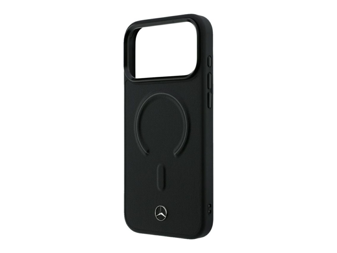Mercedes Leather 3D MagSafe Case for iPhone 18 Pro Max / 17 Pro Max - Black