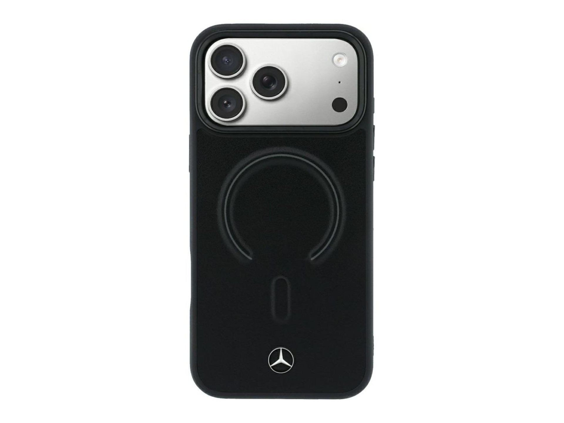 Mercedes Leather 3D MagSafe Case for iPhone 18 Pro Max / 17 Pro Max - Black