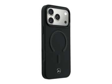 Mercedes Leather 3D MagSafe Case for iPhone 18 Pro Max / 17 Pro Max - Black