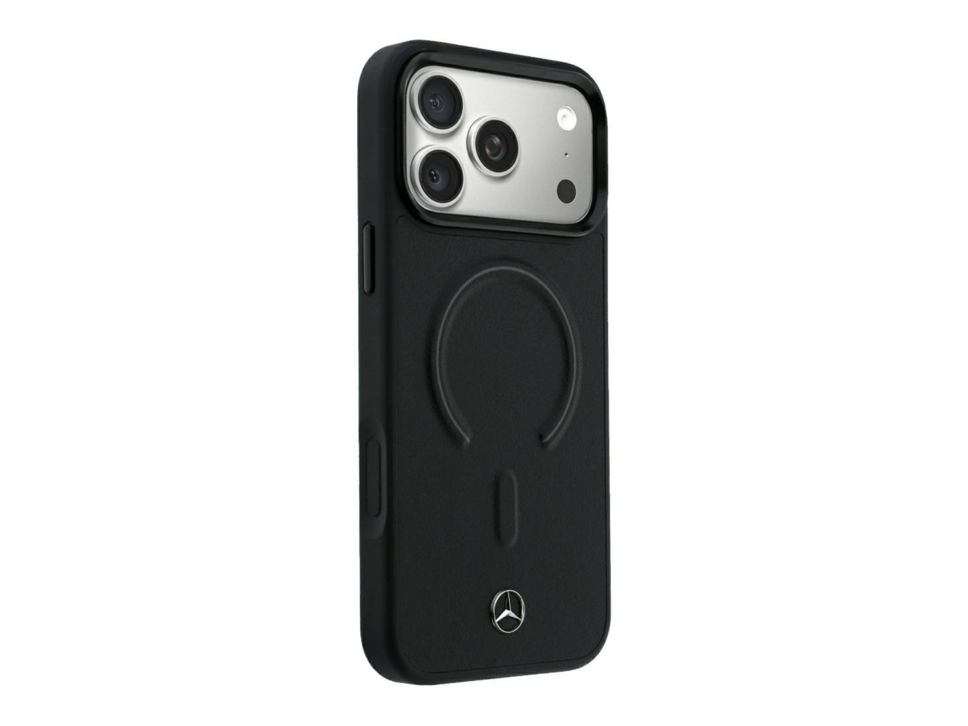 Mercedes Leather 3D MagSafe Case for iPhone 18 Pro Max / 17 Pro Max - Black