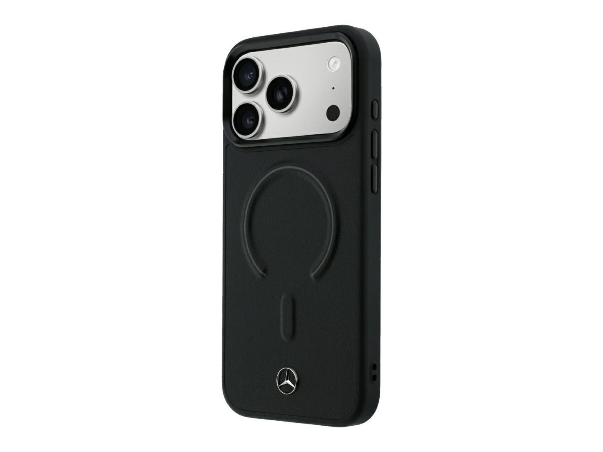 Mercedes Leather 3D MagSafe Case for iPhone 18 Pro Max / 17 Pro Max - Black