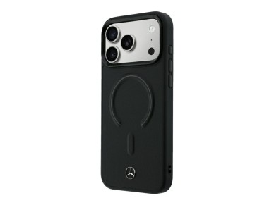 Mercedes Leather 3D MagSafe Case for iPhone 18 Pro Max / 17 Pro Max - Black