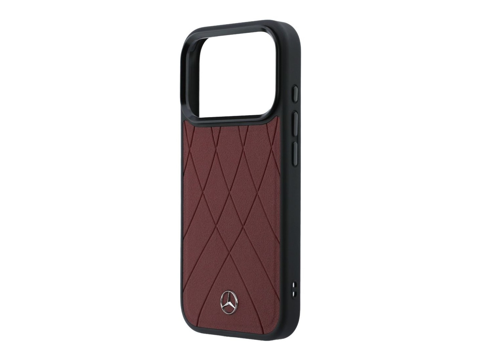 Mercedes Leather with Crossed Lines MagSafe case for iPhone 17 Pro Max - red