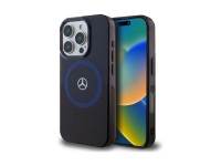 Capa MagSafe bicolor de camada dupla Mercedes MB para iPhone 16 Pro Max - Azul