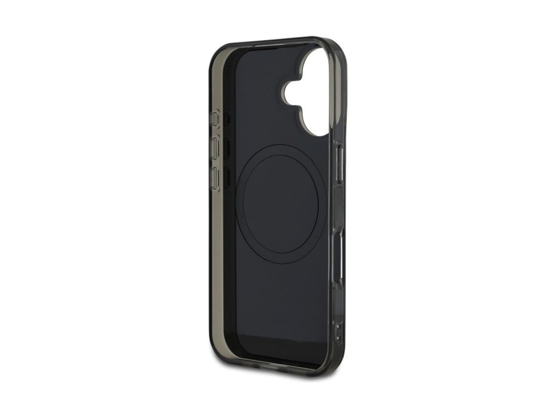 Capa MagSafe Mercedes MB Double Layer com Linhas Cruzadas para iPhone 16 - preta