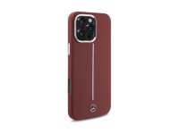 Funda Mercedes de silicona blanca con rayas MagSafe para iPhone 16 Pro Max - Roja Funda Mercedes de silicona blanca con rayas MagSafe para iPhone 16 Pro Max - Roja