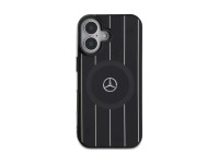 Capa MagSafe Mercedes MB Double Layer com Linhas Cruzadas para iPhone 16 - preta Capa MagSafe Mercedes MB Double Layer com Linhas Cruzadas para iPhone 16 - preta