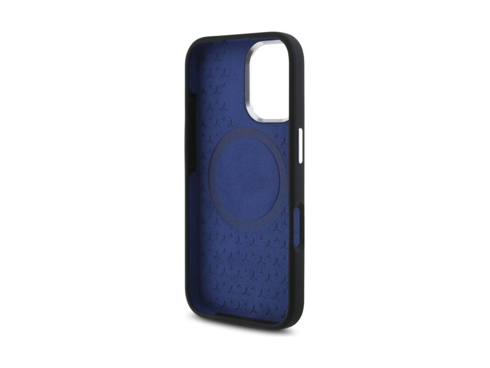 Capa MagSafe Mercedes Silicone Blue Stripe para iPhone 16 - Preta