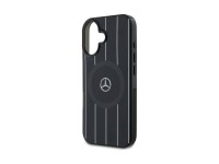 Capa MagSafe Mercedes MB Double Layer com Linhas Cruzadas para iPhone 16 - preta Capa MagSafe Mercedes MB Double Layer com Linhas Cruzadas para iPhone 16 - preta