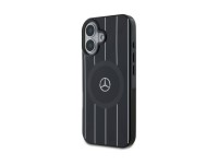 Capa MagSafe Mercedes MB Double Layer com Linhas Cruzadas para iPhone 16 - preta Capa MagSafe Mercedes MB Double Layer com Linhas Cruzadas para iPhone 16 - preta