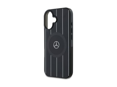 Mercedes MB Double Layer Crossed Lines MagSafe case for iPhone 16 - black Mercedes MB Double Layer Crossed Lines MagSafe case for iPhone 16 - black