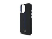 Capa MagSafe Mercedes Silicone Blue Stripe para iPhone 16 - Preta Capa MagSafe Mercedes Silicone Blue Stripe para iPhone 16 - Preta