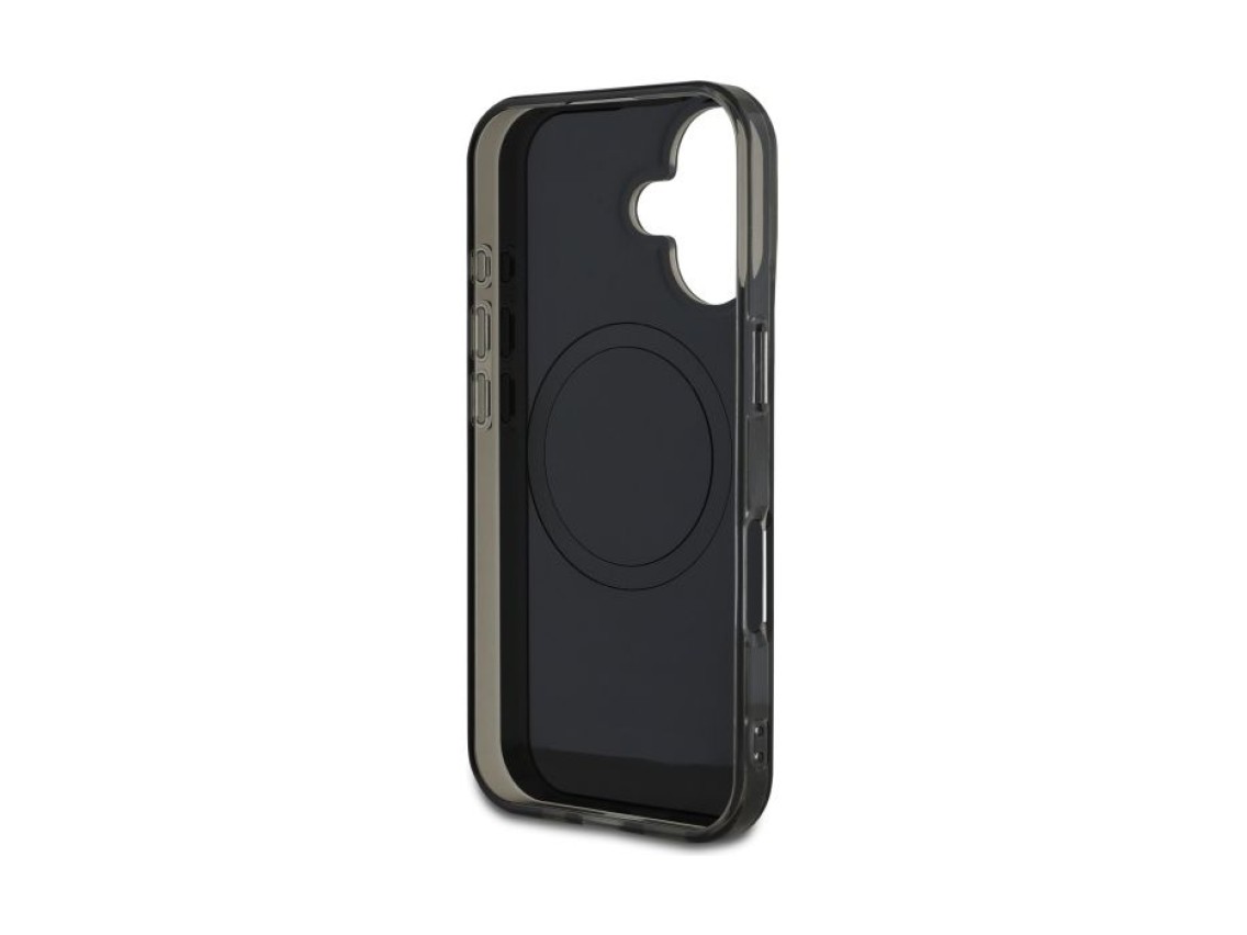 Capa MagSafe Mercedes MB Double Layer com Linhas Cruzadas para iPhone 16 - preta