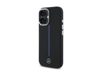 Capa MagSafe Mercedes Silicone Blue Stripe para iPhone 16 - Preta Capa MagSafe Mercedes Silicone Blue Stripe para iPhone 16 - Preta