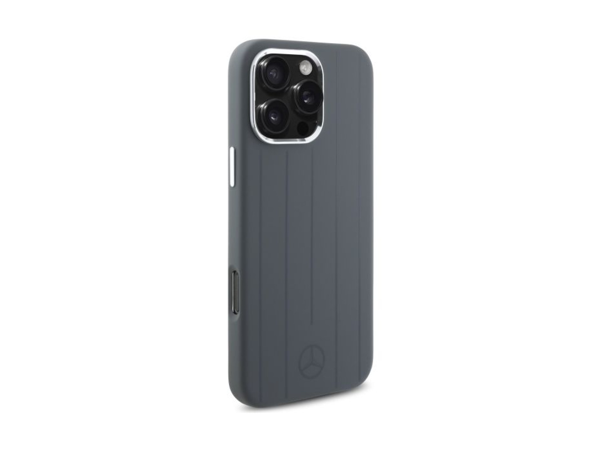Mercedes Silicone Vertical Tonal Stripes MagSafe Case for iPhone 16 Pro Max - Gray