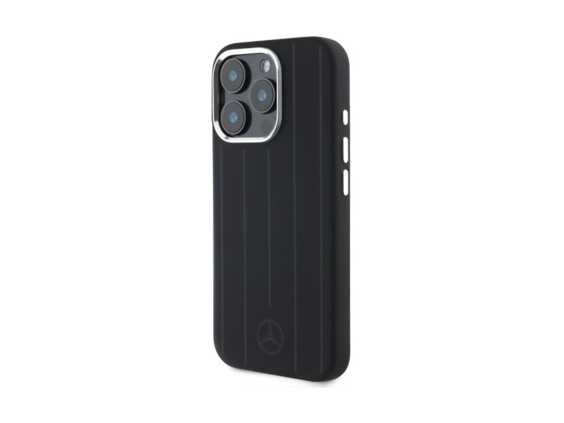 Mercedes Silicone Vertical Tonal Stripes MagSafe Case for iPhone 16 Pro Max - Black