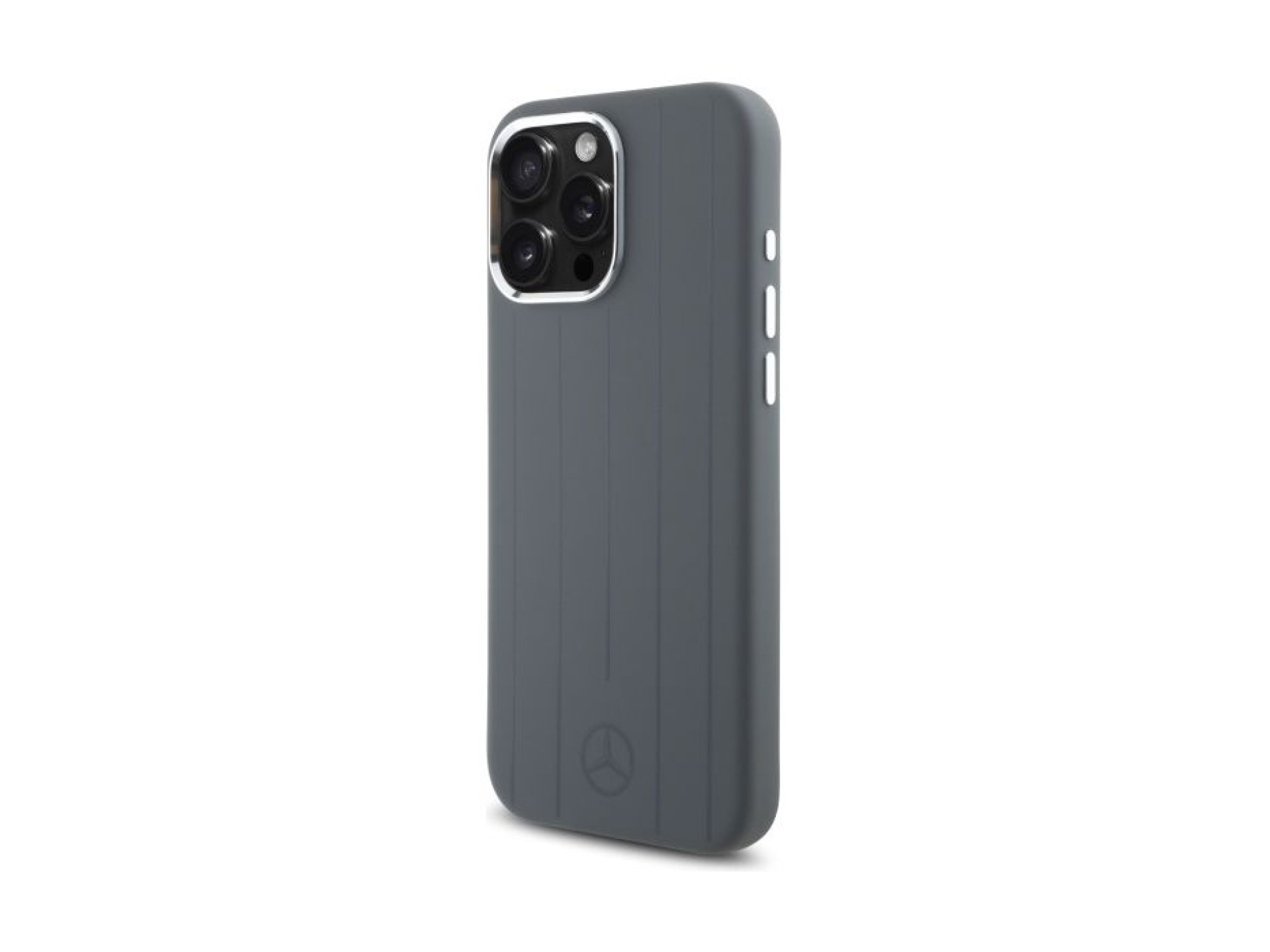 Mercedes Silicone Vertical Tonal Stripes MagSafe Case for iPhone 16 Pro Max - Gray