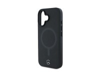 Funda Mercedes de piel lisa MagSafe para iPhone 16 Plus - Negra Funda Mercedes de piel lisa MagSafe para iPhone 16 Plus - Negra