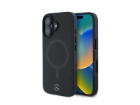 Funda Mercedes de piel lisa MagSafe para iPhone 16 Plus - Negra Funda Mercedes de piel lisa MagSafe para iPhone 16 Plus - Negra