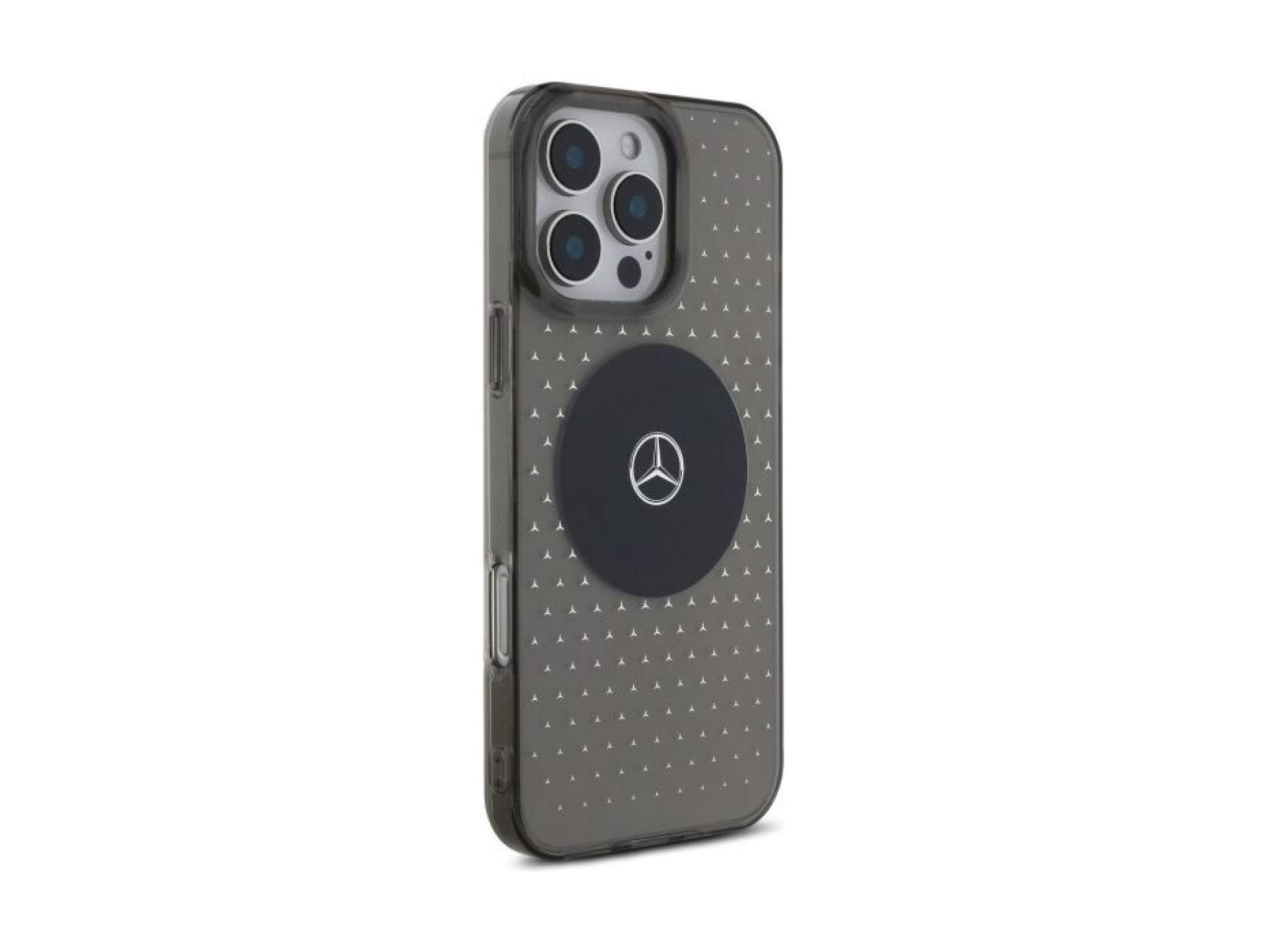 Capa Mercedes MB com estampado de estrelas para iPhone 16 Pro - Preta
