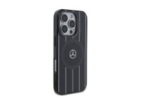 Funda Mercedes MB de doble capa con líneas cruzadas y MagSafe para iPhone 16 Pro - Negra Funda Mercedes MB de doble capa con líneas cruzadas y MagSafe para iPhone 16 Pro - Negra