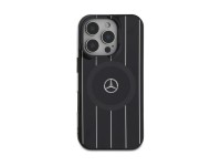 Funda Mercedes MB de doble capa con líneas cruzadas y MagSafe para iPhone 16 Pro - Negra Funda Mercedes MB de doble capa con líneas cruzadas y MagSafe para iPhone 16 Pro - Negra