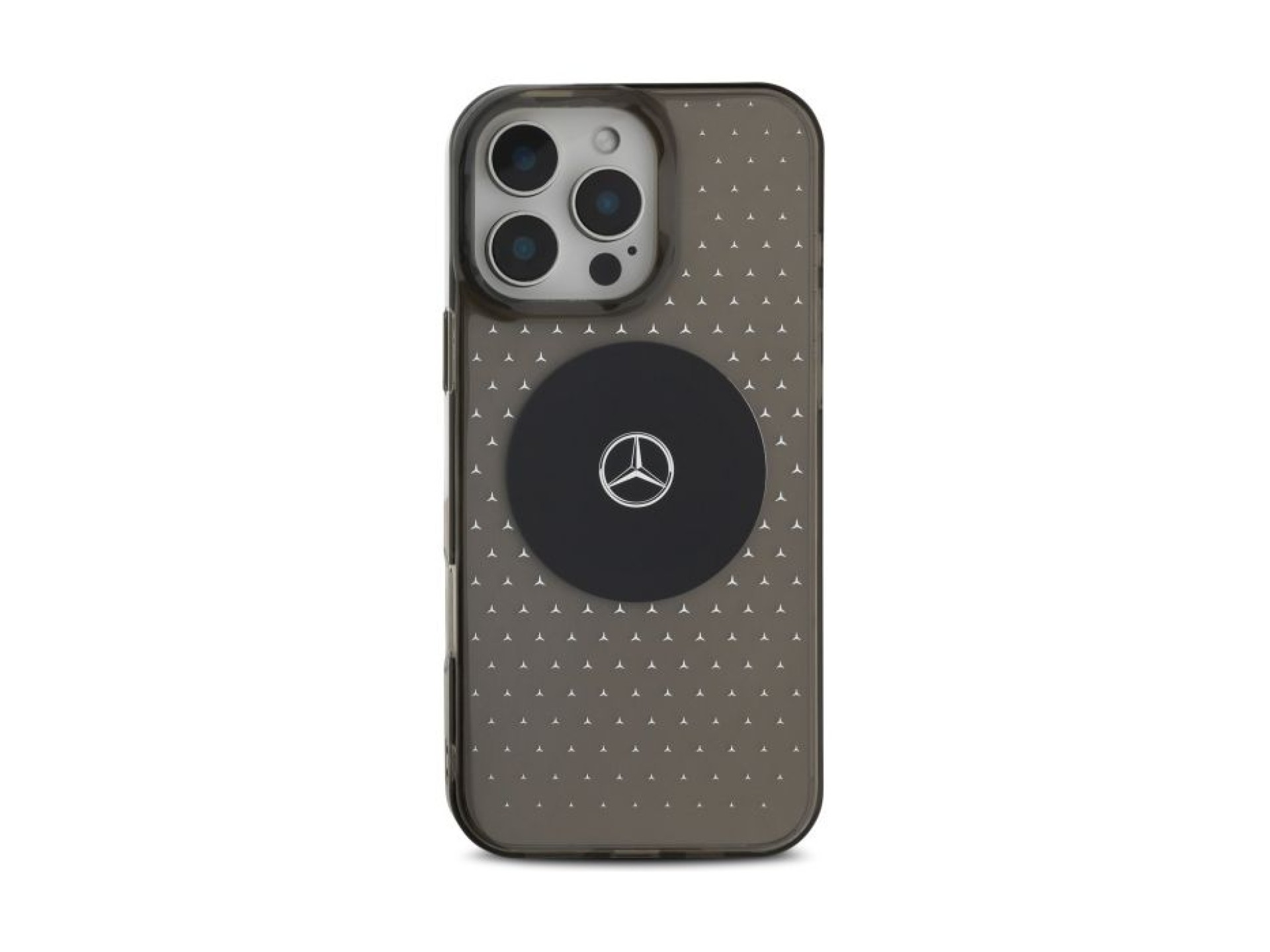 Capa Mercedes MB com estampado de estrelas para iPhone 16 Pro - Preta