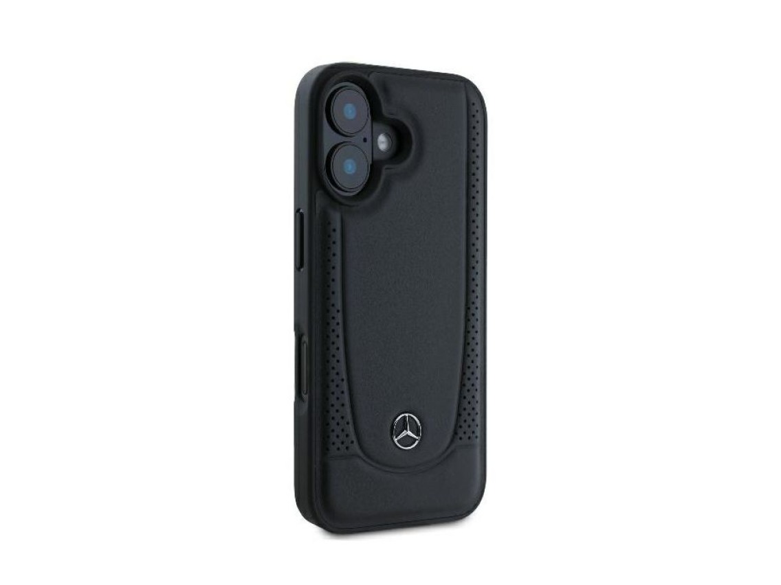 Mercedes Leather Urban Case for iPhone 16 - Black