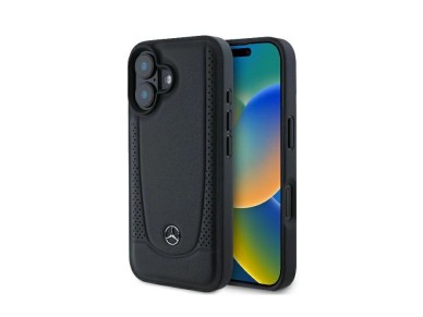 Funda urbana de piel Mercedes para iPhone 16 - Negra Funda urbana de piel Mercedes para iPhone 16 - Negra