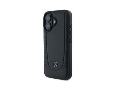 Mercedes Leather Urban Case for iPhone 16 - Black Mercedes Leather Urban Case for iPhone 16 - Black