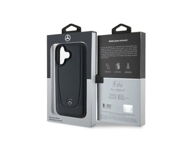 Funda urbana de piel Mercedes para iPhone 16 - Negra Funda urbana de piel Mercedes para iPhone 16 - Negra