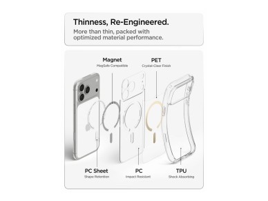 Spigen Ultra Hybrid Mag MagSafe Case for iPhone 18 Pro / 17 Pro - Transparent Gold