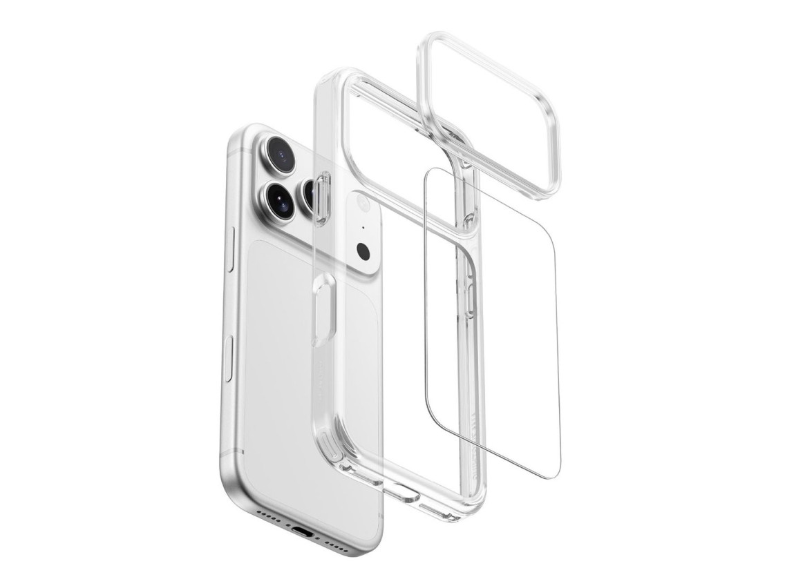 Capa AmazingThing Minimal à Prova de Quedas com 3 Lentes para iPhone 18 Pro Max - Transparente