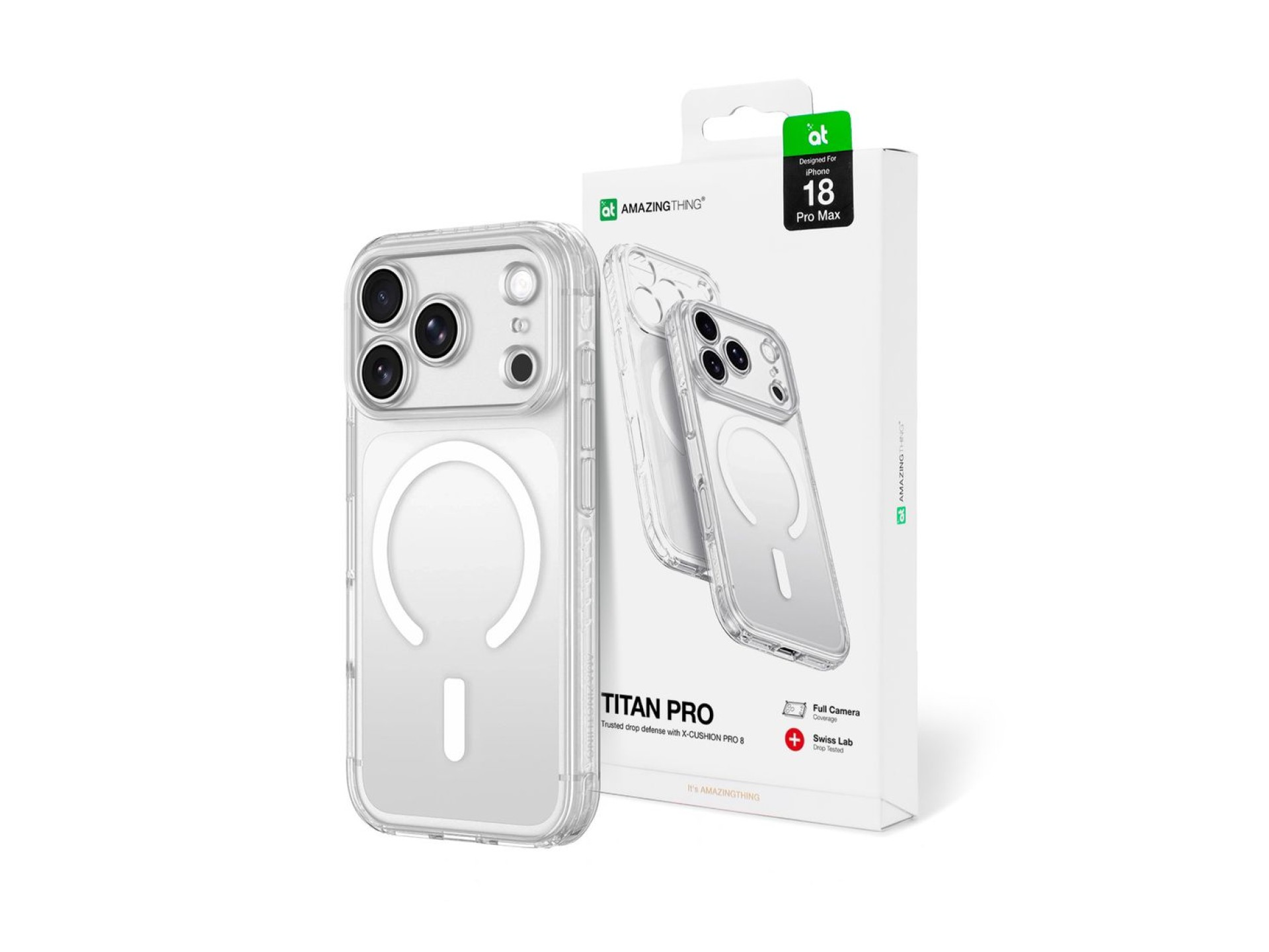 AmazingThing Titan Pro Lens Case for iPhone 18 Pro Max with Camera Cover and Lanyard Mount, MagSafe