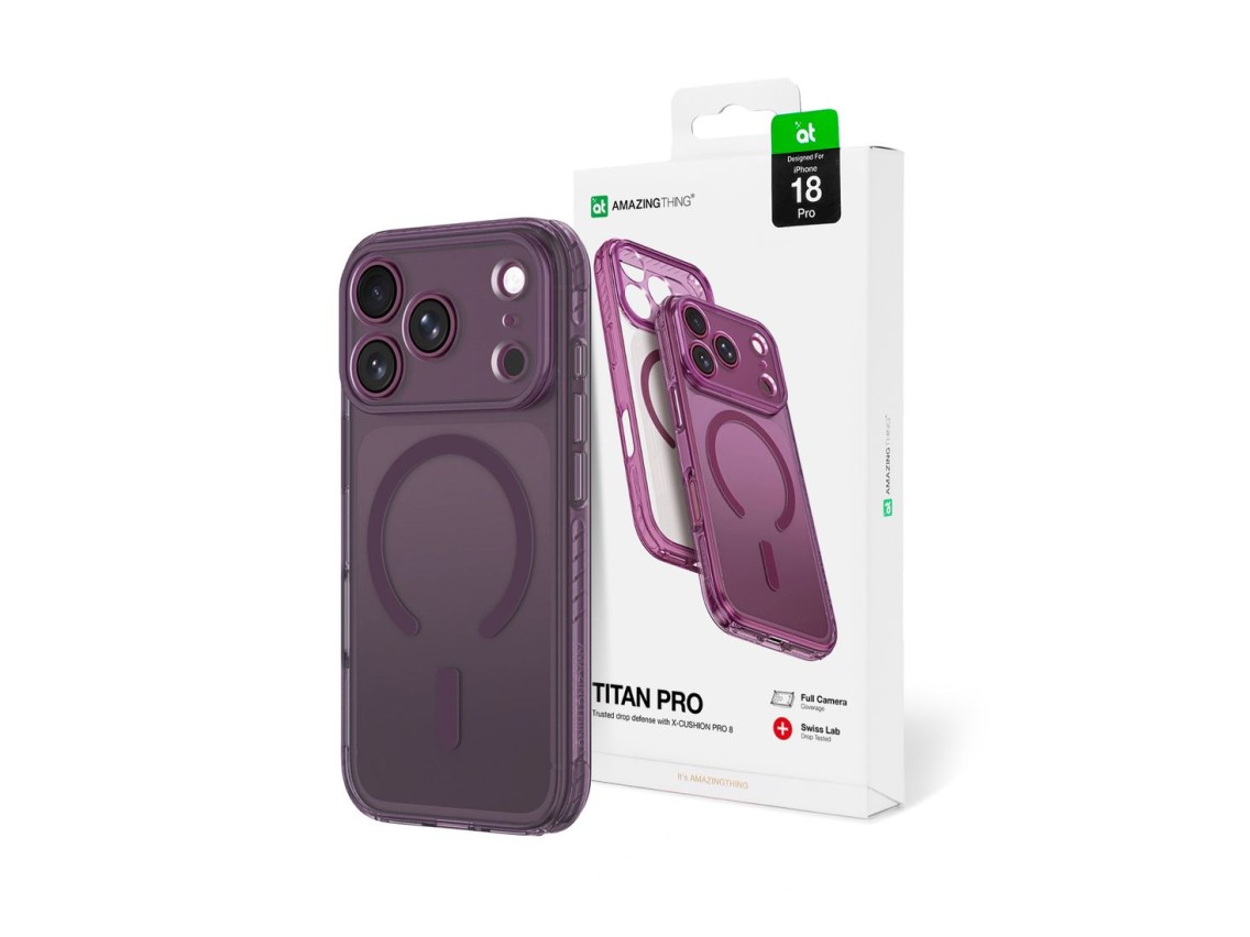 AmazingThing Titan Pro Lens Case for iPhone 18 Pro with Camera Cover and Lanyard Mount, Compatible w